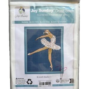 “Ballet 3 " Counted Cross Stitch Kit Joy Sunday-Color Coded Chart Ballet Dancer